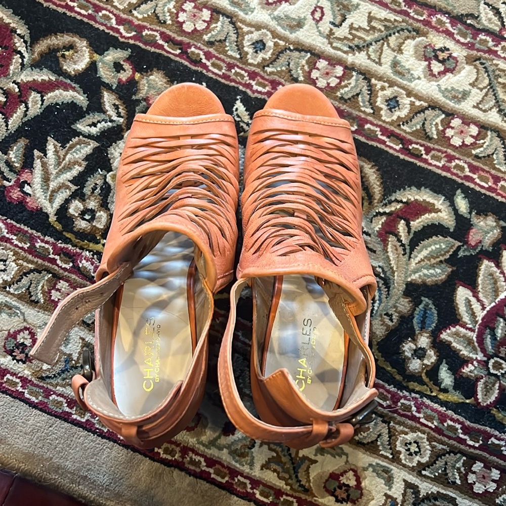 Charles by Charles David burnt orange heels
